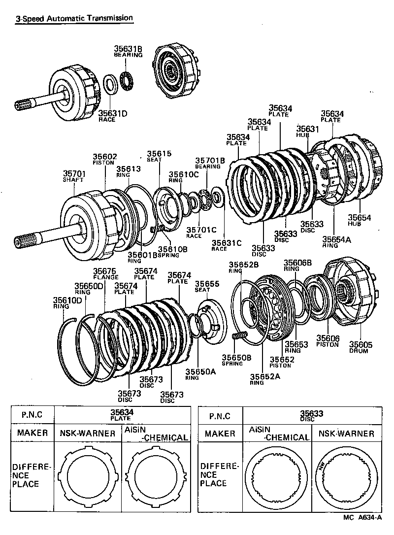  LITEACE |  BRAKE BAND MULTIPLE DISC CLUTCH ATM