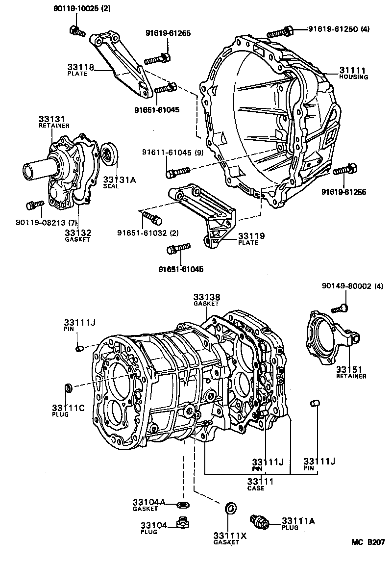  4 RUNNER TRUCK |  CLUTCH HOUSING TRANSMISSION CASE MTM