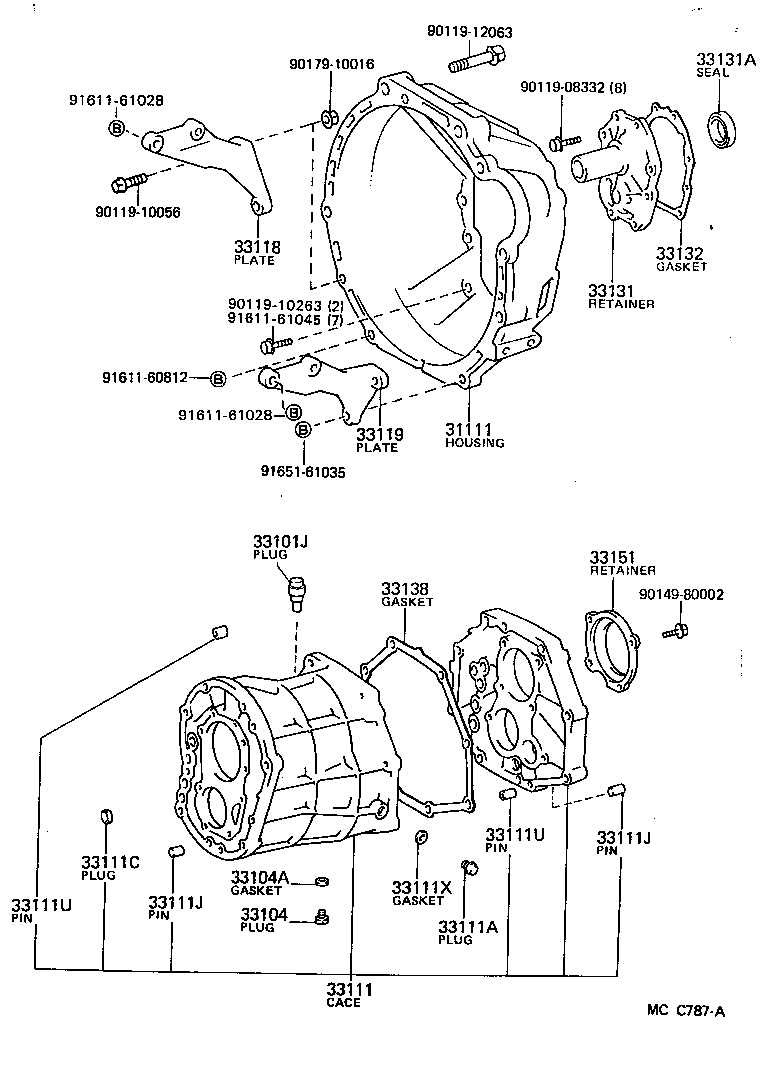  LITEACE VAN WAGON |  CLUTCH HOUSING TRANSMISSION CASE MTM