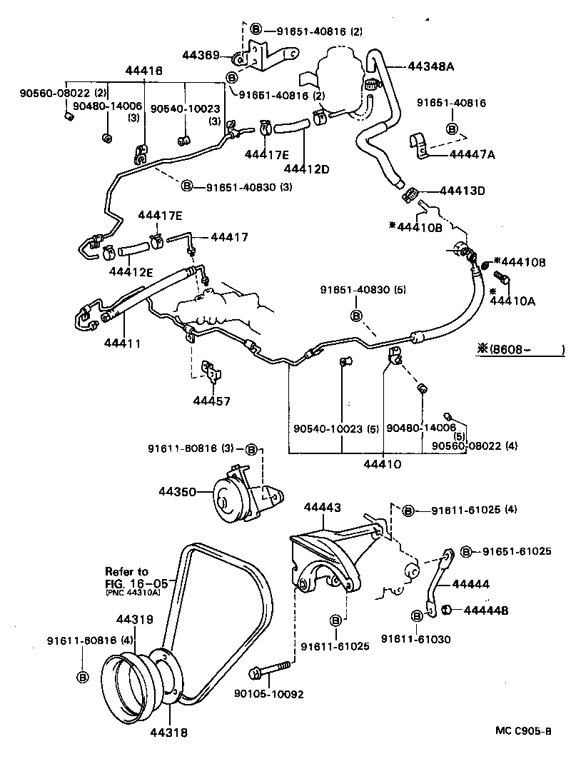  MODEL F |  POWER STEERING TUBE