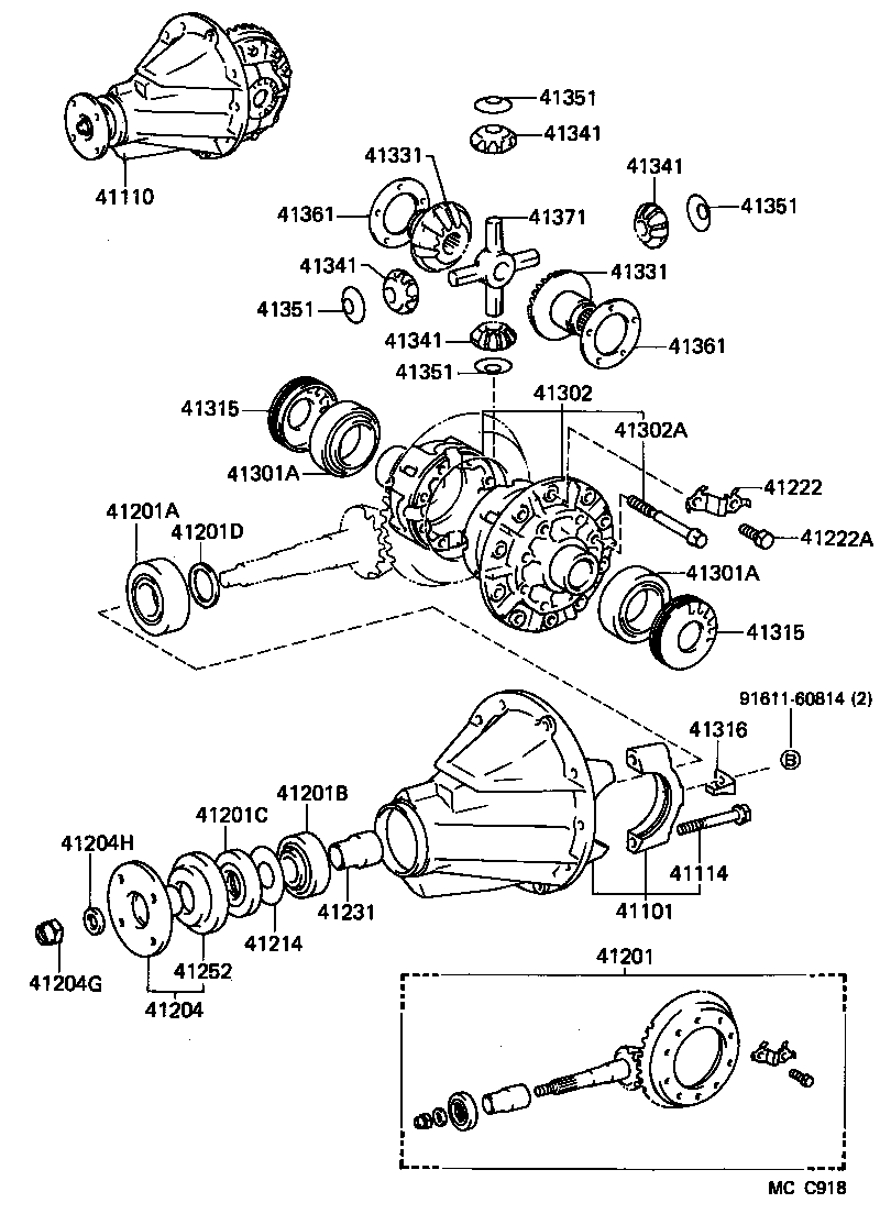  LAND CRUISER 70 |  REAR AXLE HOUSING DIFFERENTIAL