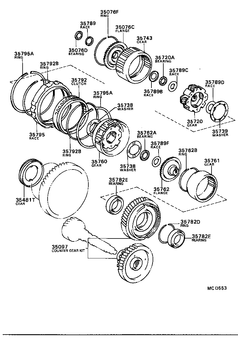  CAMRY |  PLANETARY GEAR REVERSE PISTON COUNTER GEAR ATM