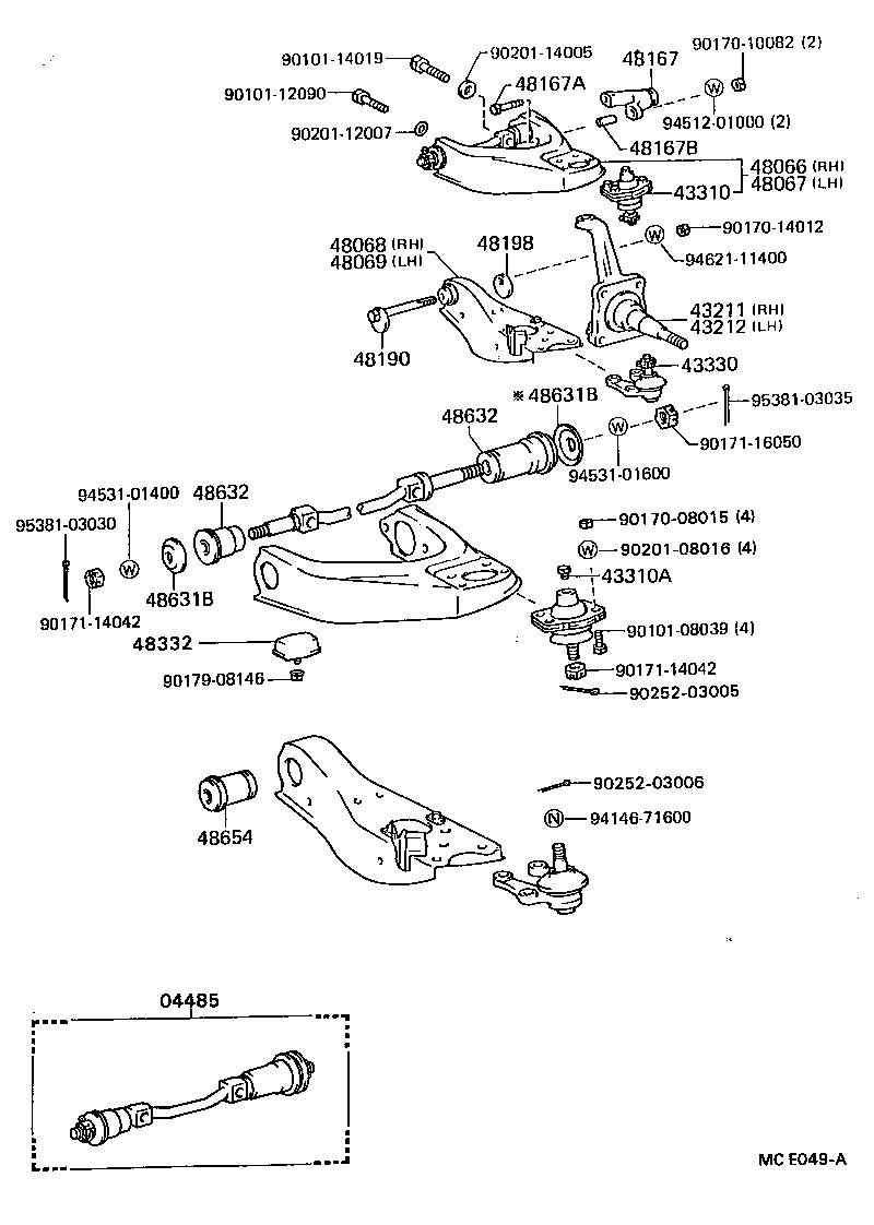  MODEL F |  FRONT AXLE ARM STEERING KNUCKLE