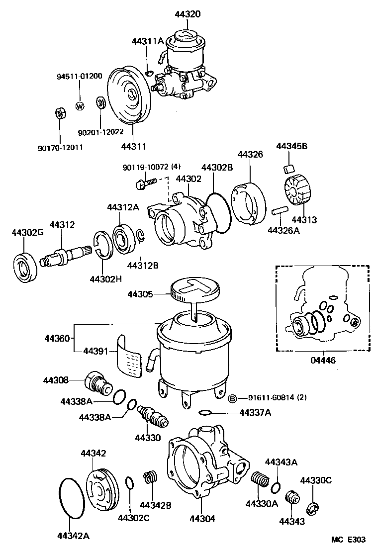  LAND CRUISER 60 62 |  VANE PUMP RESERVOIR POWER STEERING