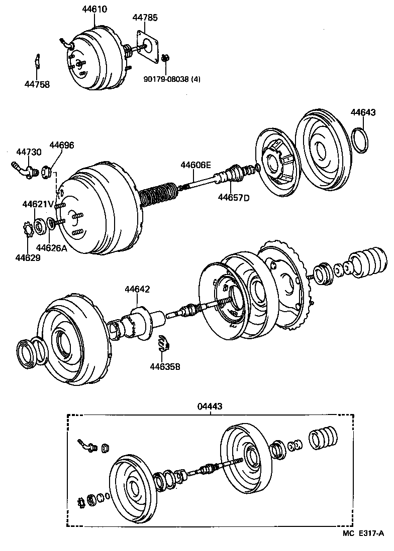  LAND CRUISER 60 62 |  BRAKE BOOSTER VACUUM TUBE