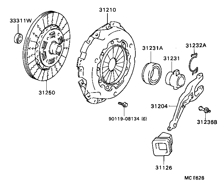  DYNA |  CLUTCH RELEASE FORK