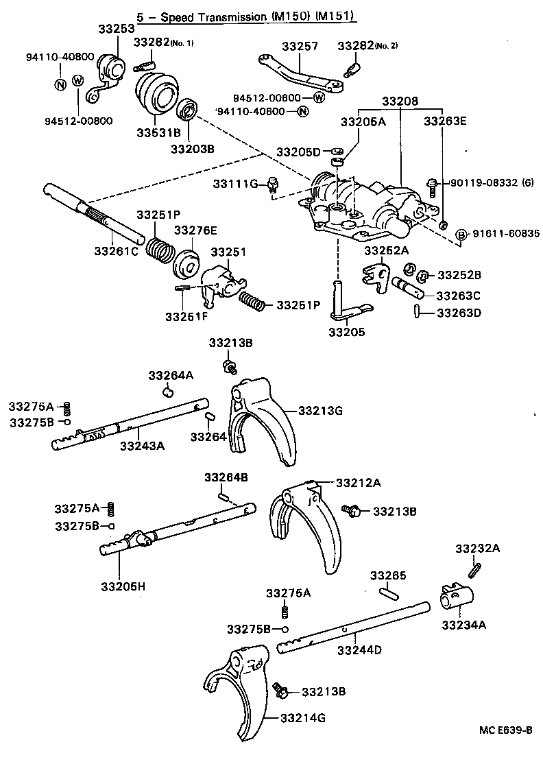  DYNA |  GEAR SHIFT FORK LEVER SHAFT MTM