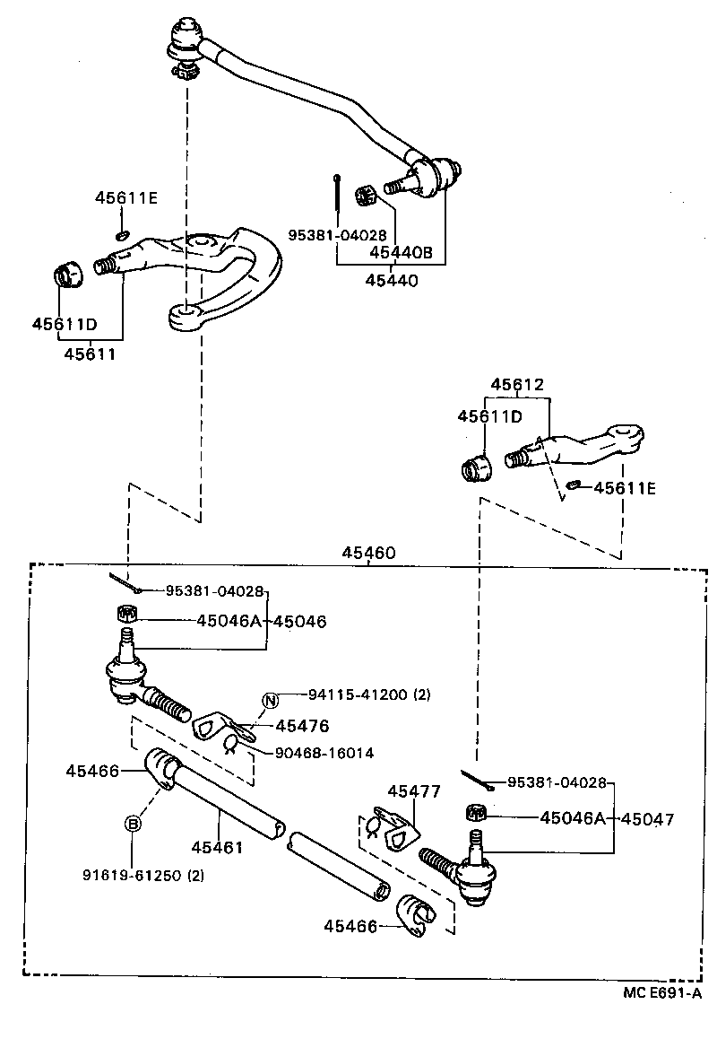  DYNA |  FRONT STEERING GEAR LINK