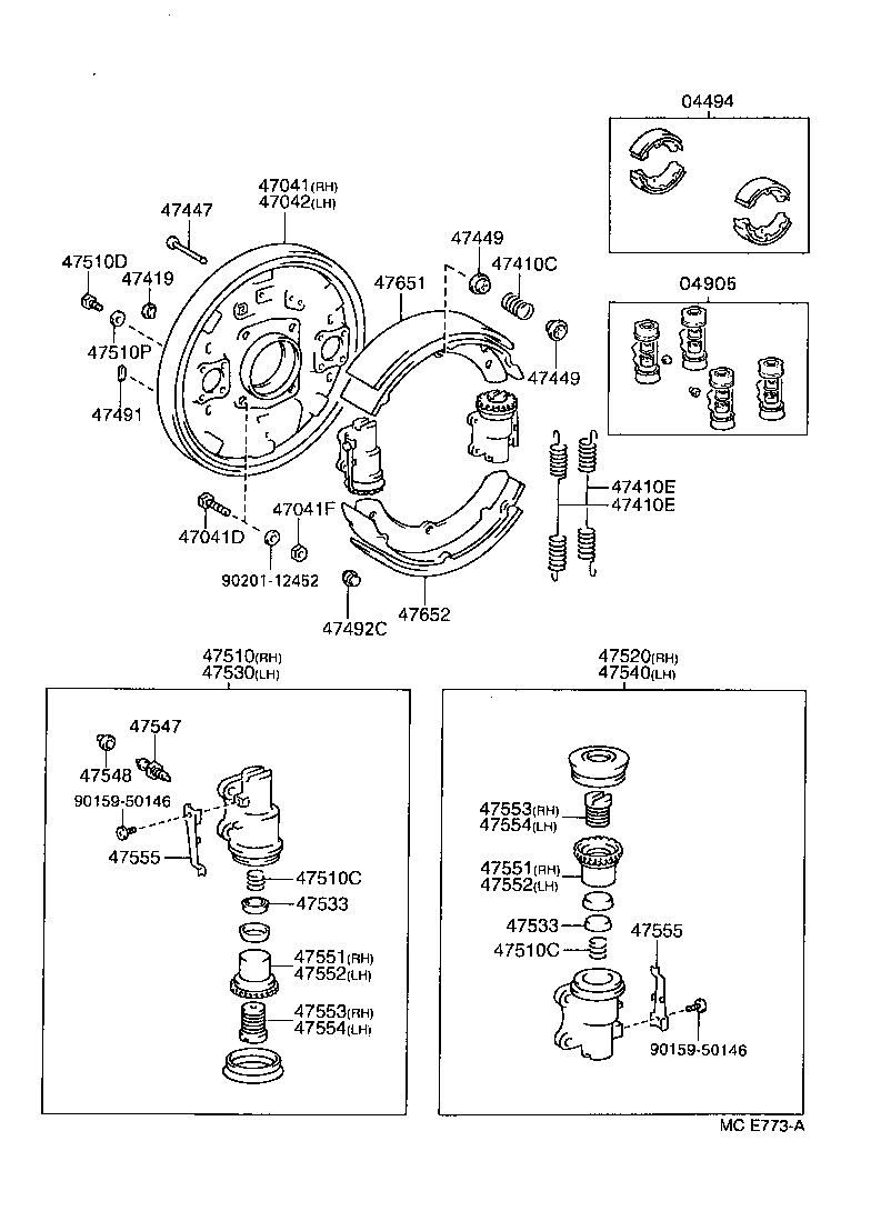  DYNA |  FRONT DRUM BRAKE WHEEL CYLINDER BACKING PLATE