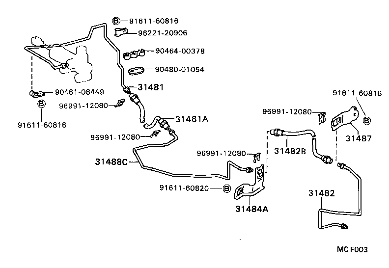  DYNA |  CLUTCH PEDAL FLEXIBLE HOSE