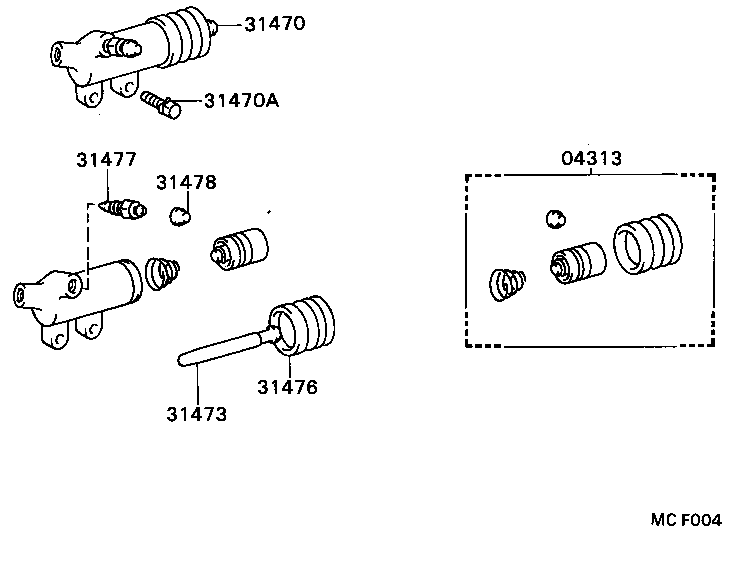  DYNA |  CLUTCH RELEASE CYLINDER