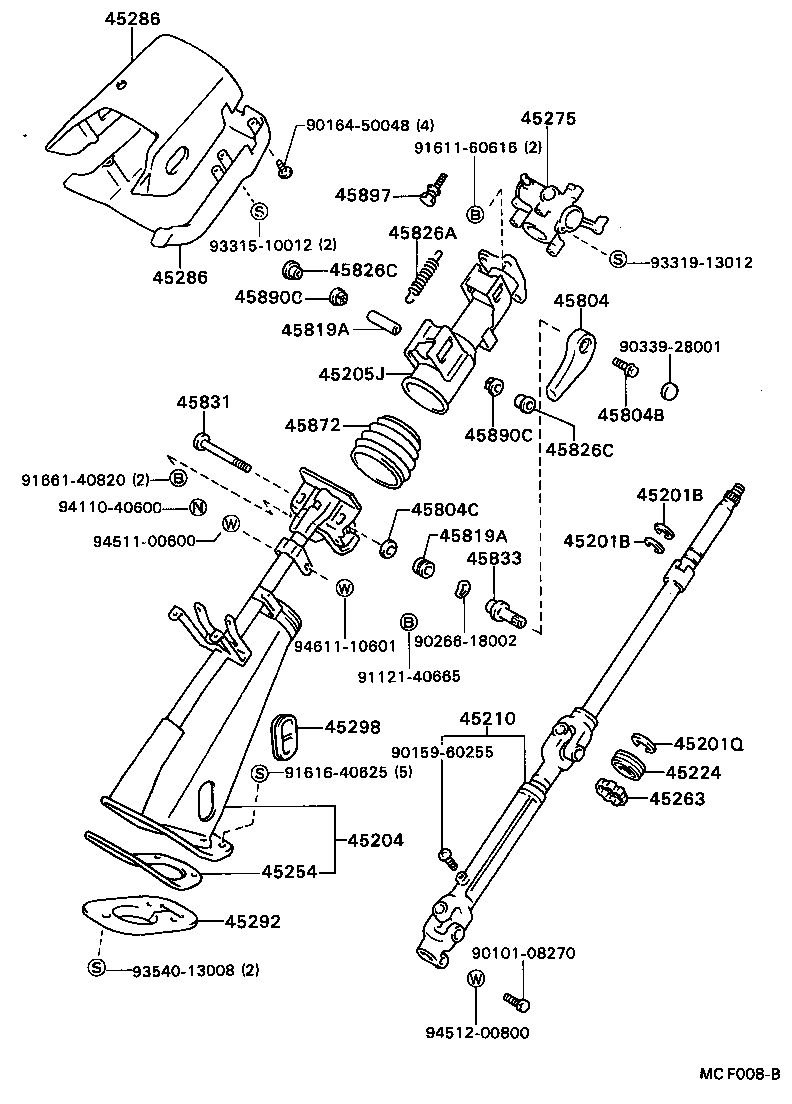  DYNA |  STEERING COLUMN SHAFT