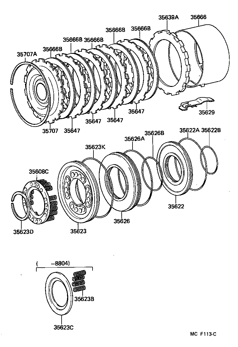  DYNA100 |  BRAKE NO 3 1ST REVERSE BRAKE ATM