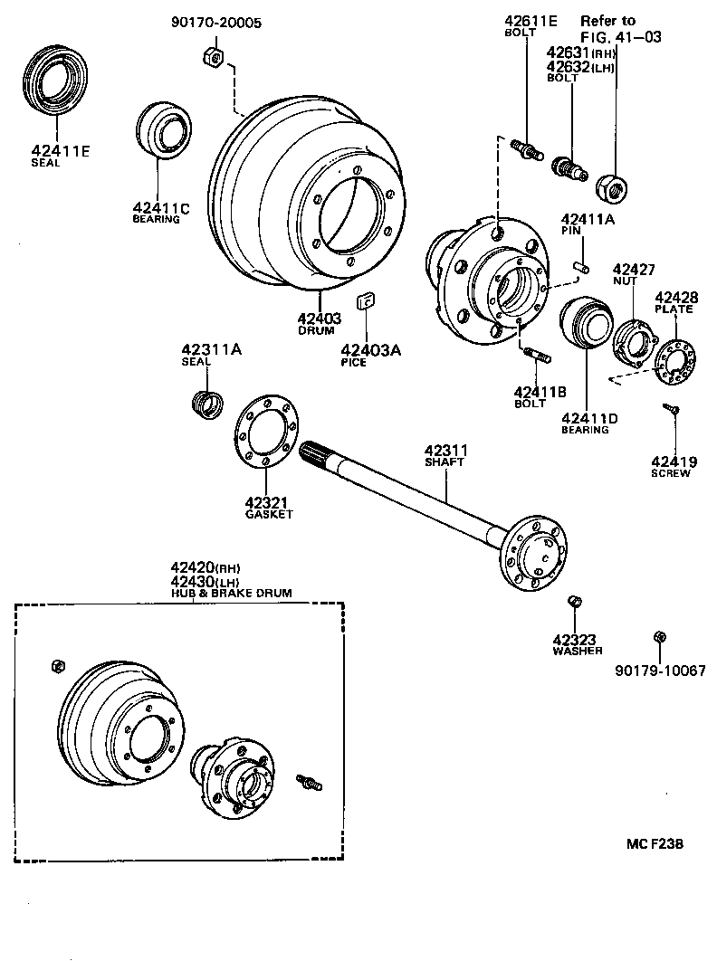  DYNA |  REAR AXLE SHAFT HUB