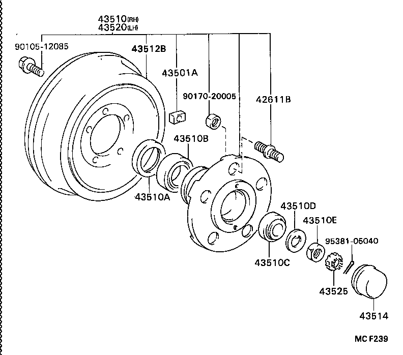  DYNA |  FRONT AXLE HUB