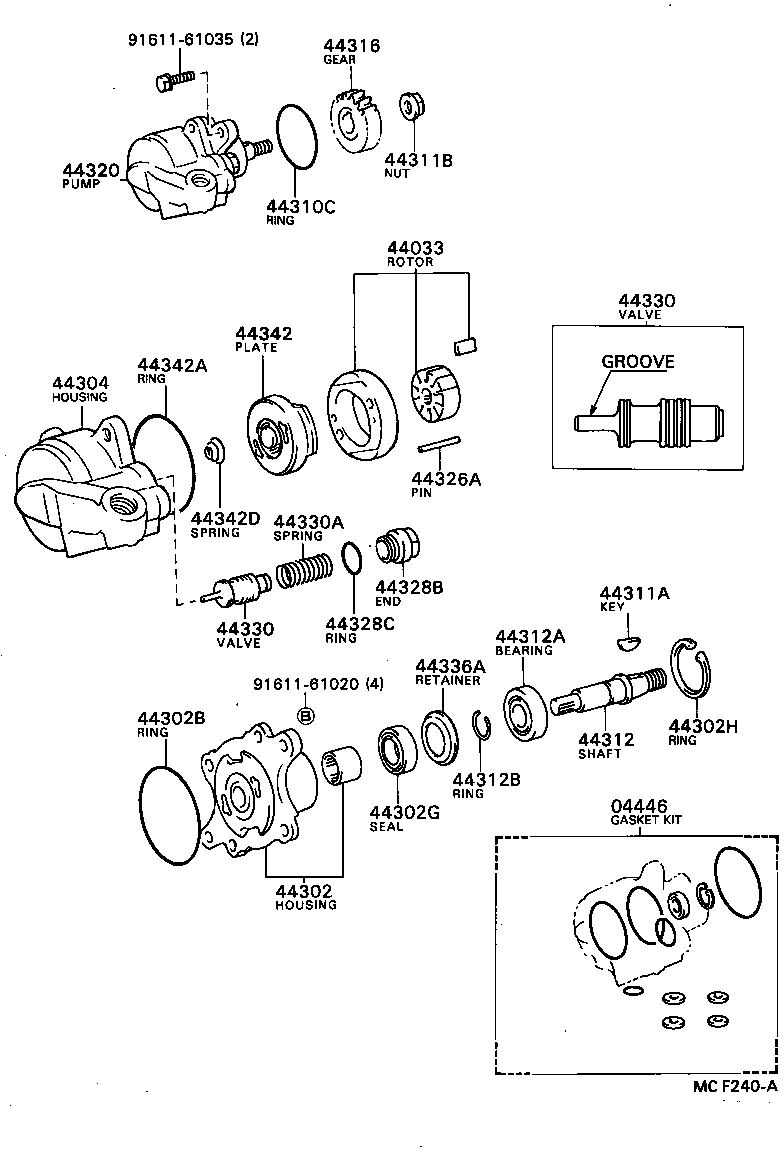  DYNA |  VANE PUMP RESERVOIR POWER STEERING