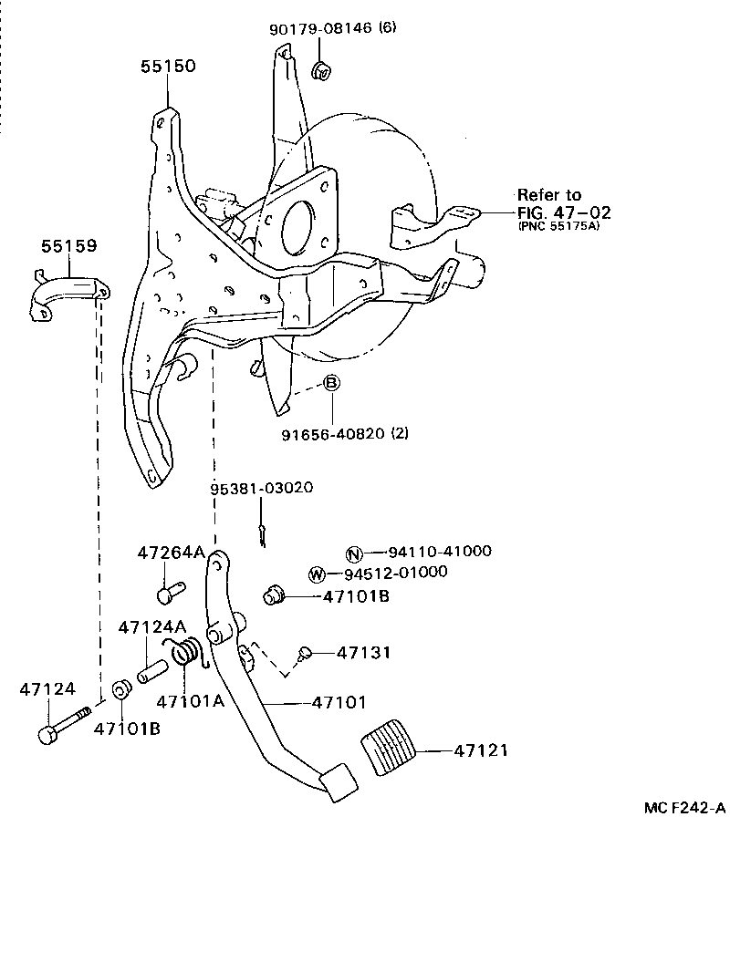  DYNA |  BRAKE PEDAL BRACKET