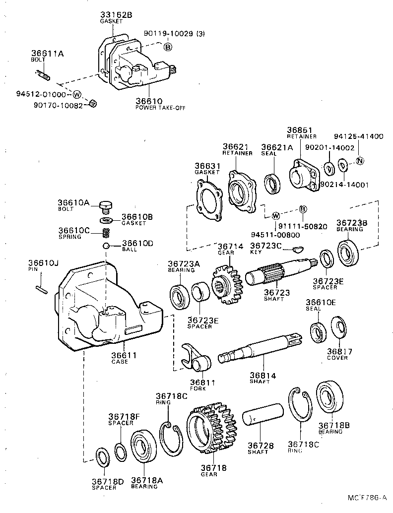  DYNA |  POWER TAKE OFF CASE GEAR