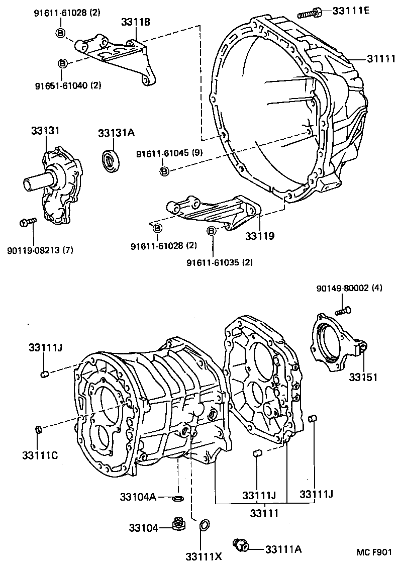  CRESSIDA WAGON |  CLUTCH HOUSING TRANSMISSION CASE MTM