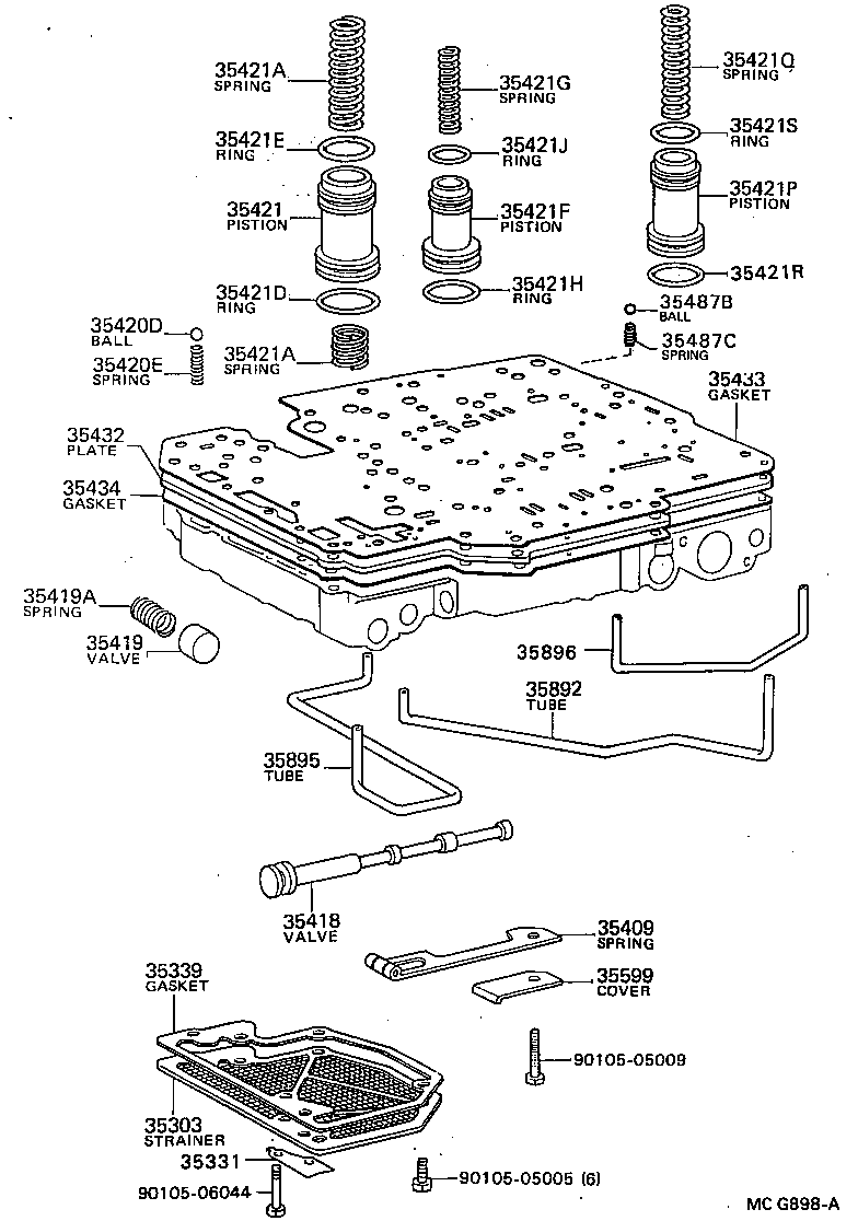  MODEL F |  VALVE BODY OIL STRAINER ATM