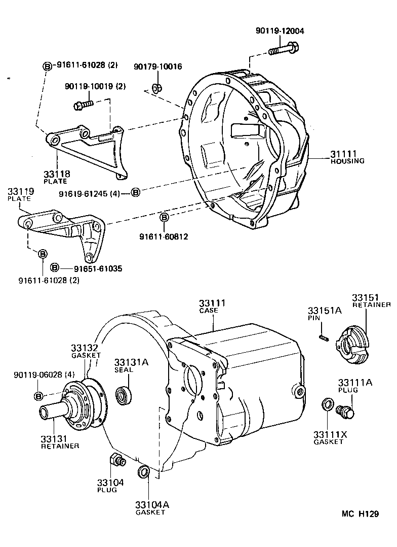  LITEACE VAN WAGON |  CLUTCH HOUSING TRANSMISSION CASE MTM