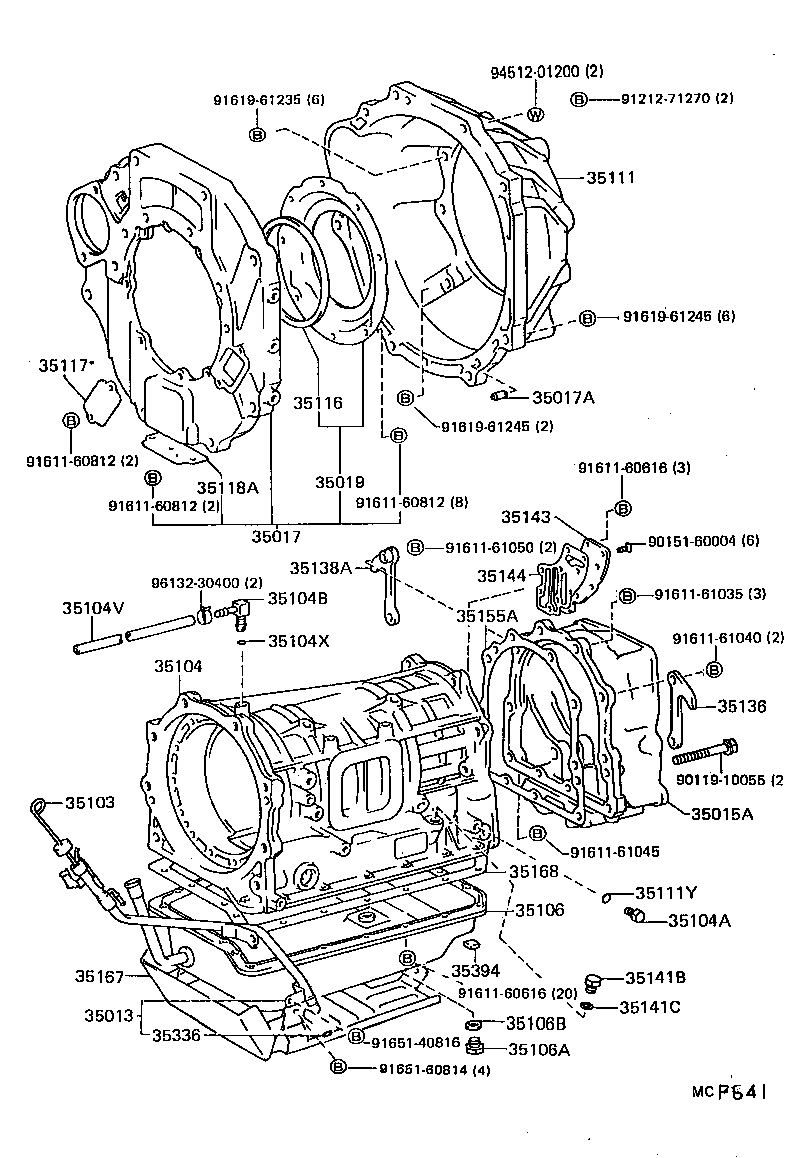  LAND CRUISER 60 62 |  TRANSMISSION CASE OIL PAN ATM