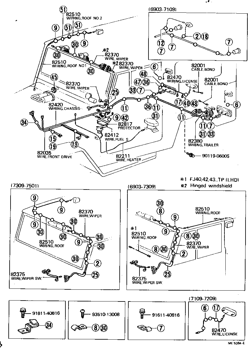  LAND CRUISER 40 50 |  WIRING CLAMP