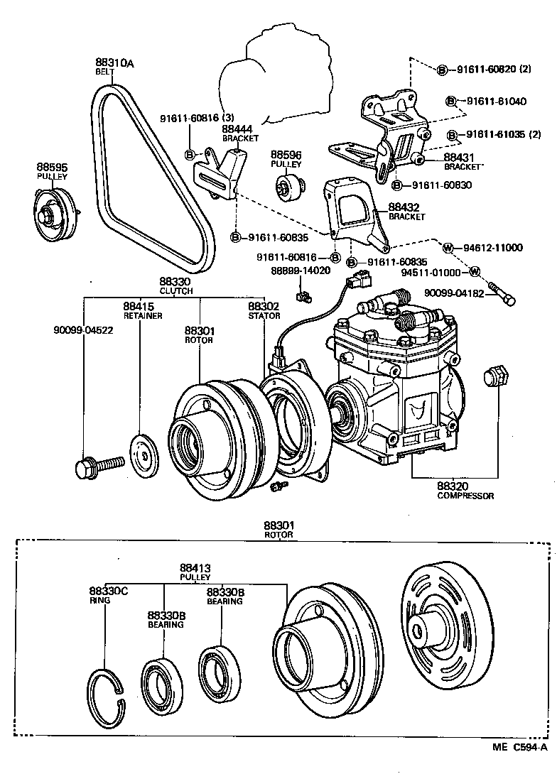  HIACE |  HEATING AIR CONDITIONING COMPRESSOR