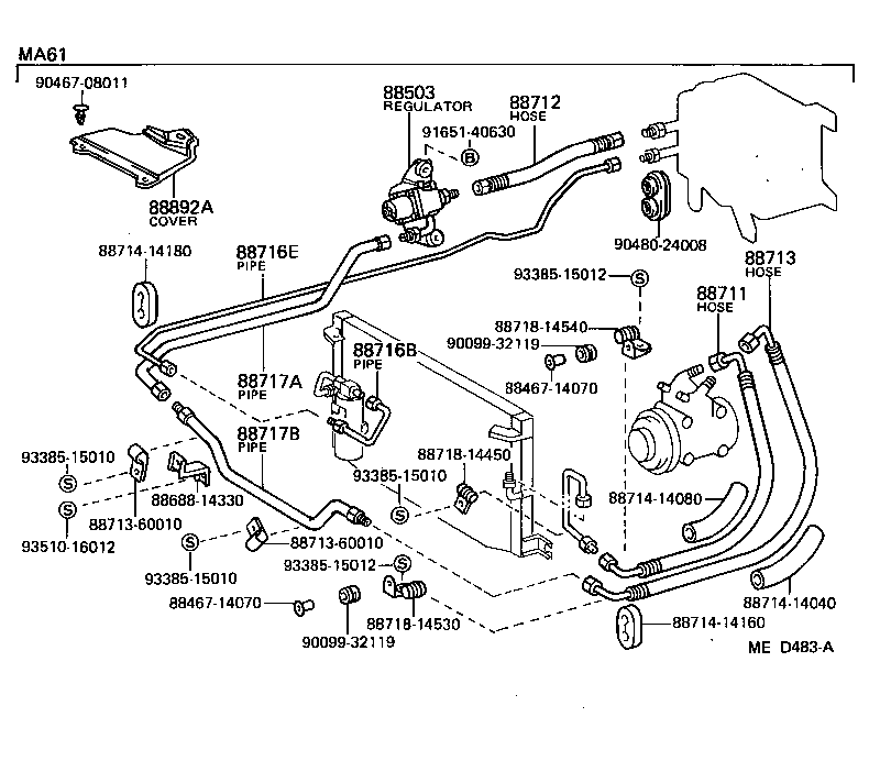  CELICA |  HEATING AIR CONDITIONING COOLER PIPING