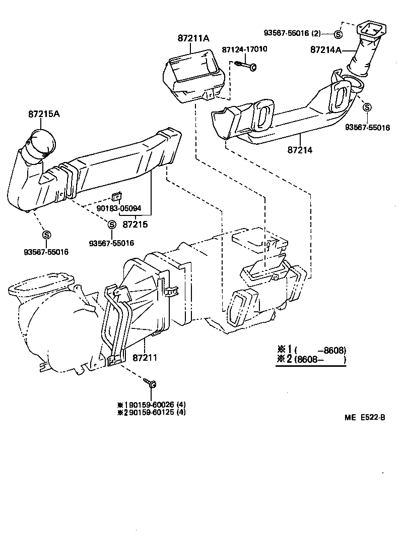  MR2 |  HEATING AIR CONDITIONING CONTROL AIR DUCT