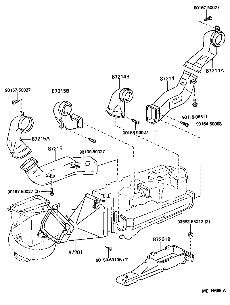  LAND CRUISER 70 |  HEATING AIR CONDITIONING CONTROL AIR DUCT