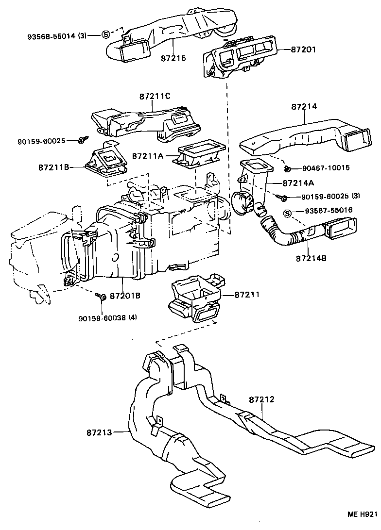  CAMRY |  HEATING AIR CONDITIONING CONTROL AIR DUCT