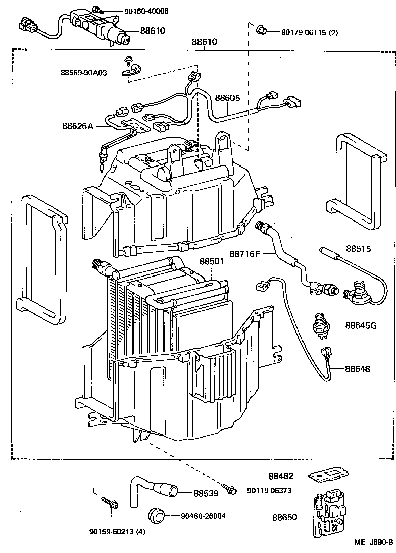  LAND CRUISER 60 62 |  HEATING AIR CONDITIONING COOLER UNIT