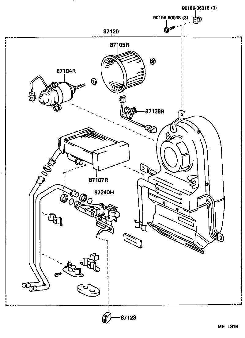  LITEACE VAN WAGON |  HEATING AIR CONDITIONING HEATER UNIT BLOWER