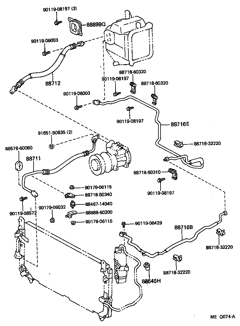  LAND CRUISER 80 |  HEATING AIR CONDITIONING COOLER PIPING