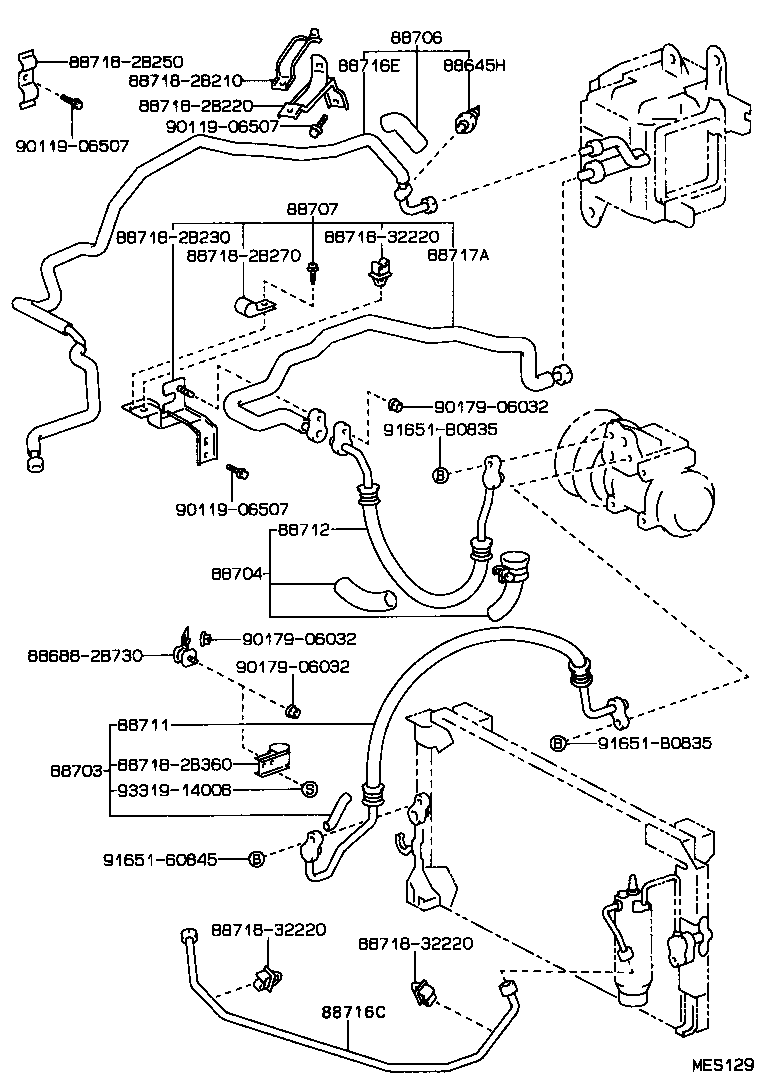  CELICA |  HEATING AIR CONDITIONING COOLER PIPING