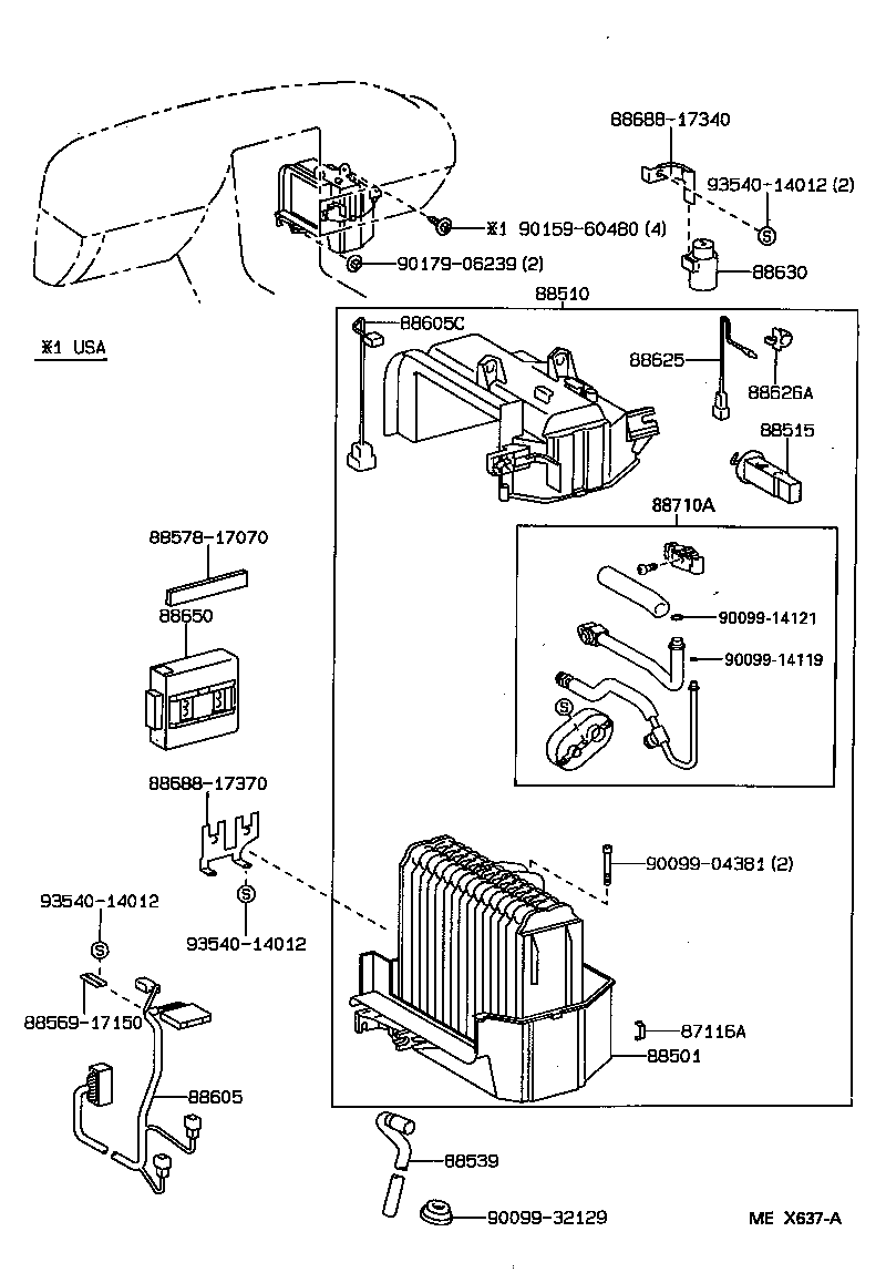  MR2 |  HEATING AIR CONDITIONING COOLER UNIT