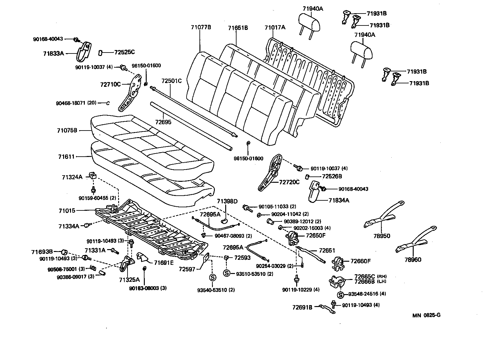  LAND CRUISER 80 |  SEAT SEAT TRACK