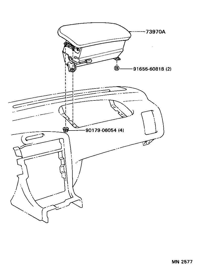  MR2 |  INSTRUMENT PANEL GLOVE COMPARTMENT