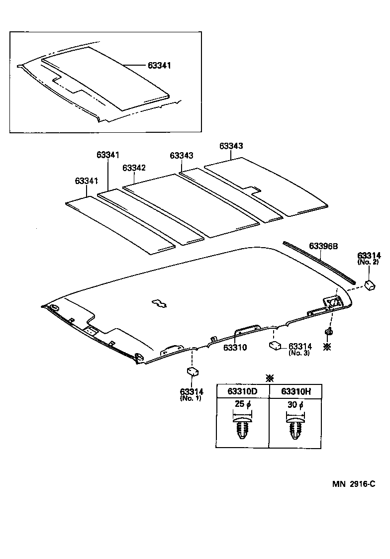  LAND CRUISER 80 |  ROOF HEADLINING SILENCER PAD