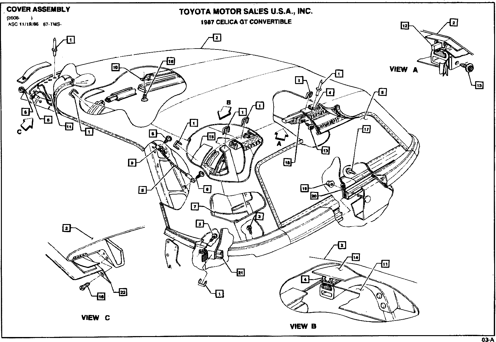  CELICA |  CELICA CONVERTIBLE PARTS