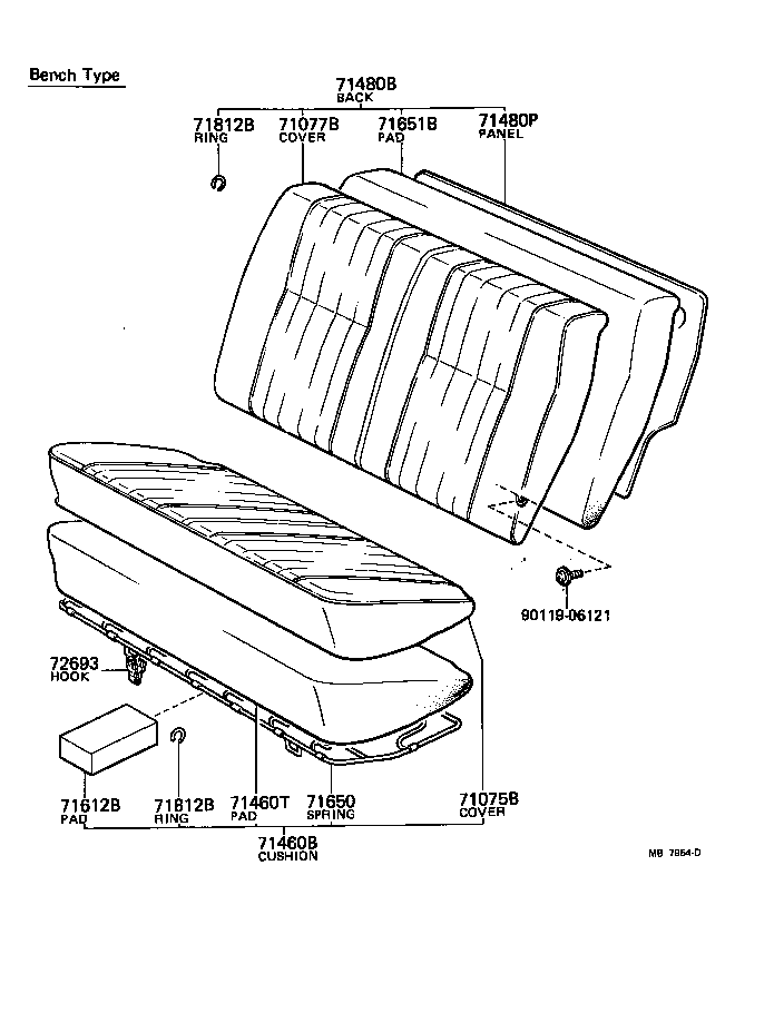  TERCEL |  REAR SEAT SEAT TRACK