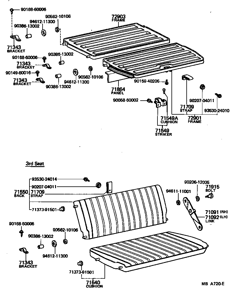  CROWN |  REAR SEAT SEAT TRACK