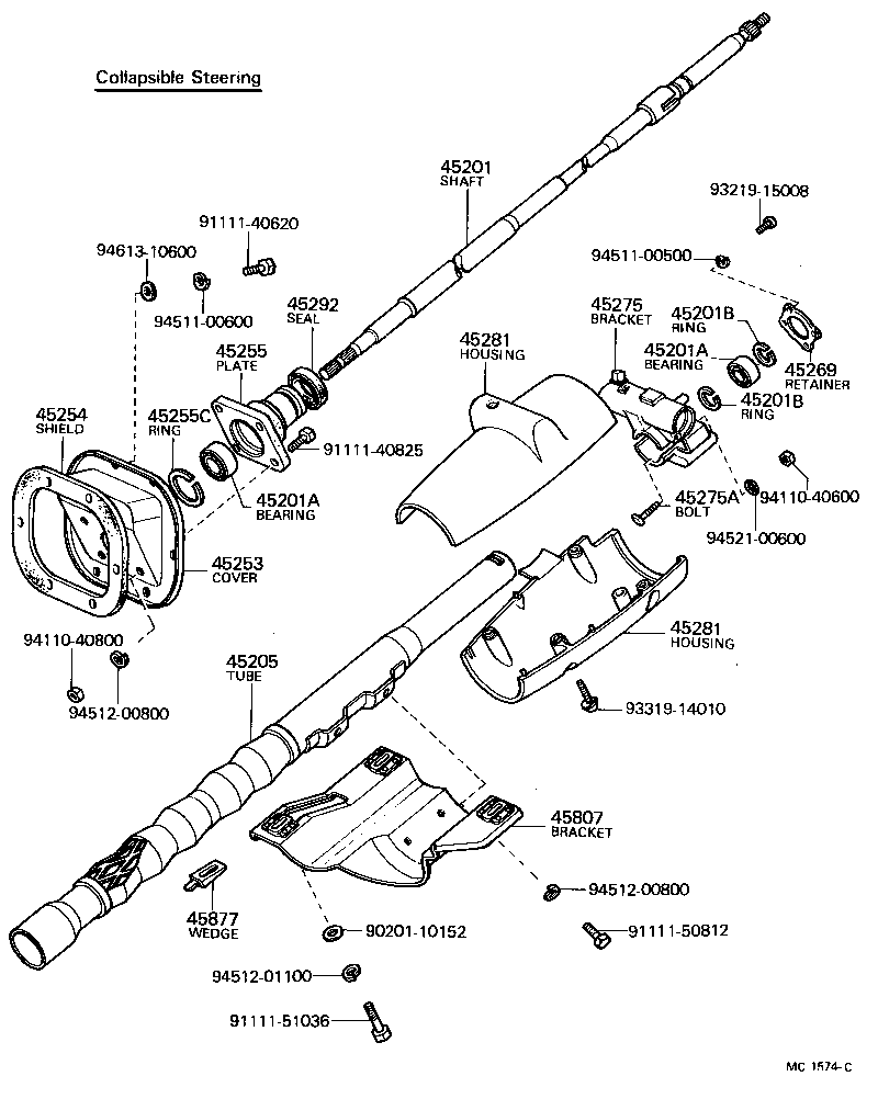  LAND CRUISER 40 45 55 |  STEERING COLUMN SHAFT