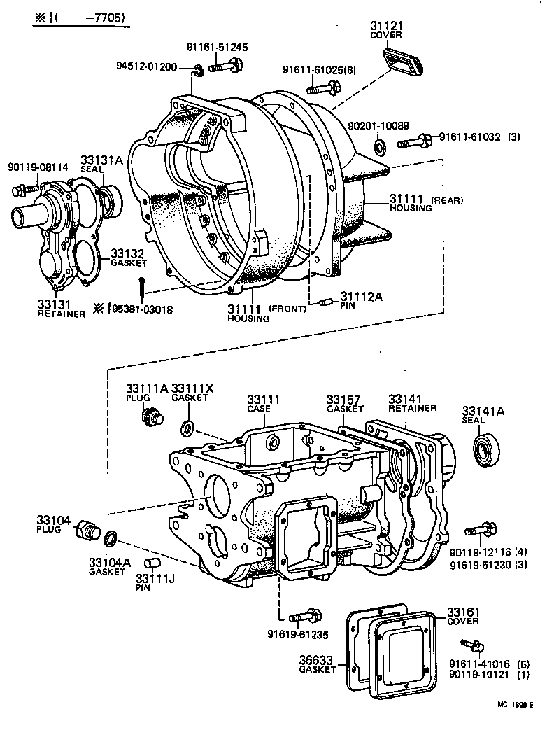  TOYOACE |  CLUTCH HOUSING TRANSMISSION CASE MTM