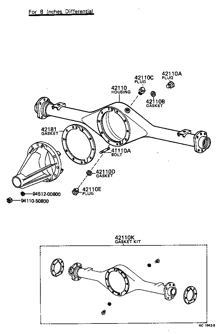  TOYOACE |  REAR AXLE HOUSING DIFFERENTIAL