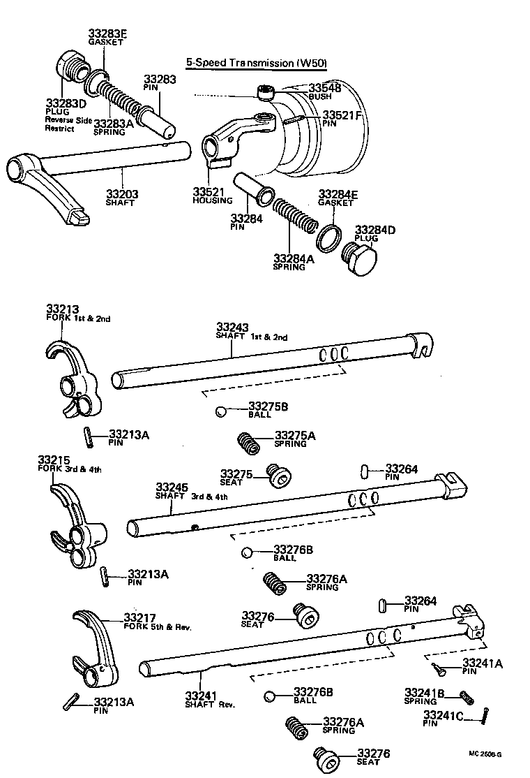  HILUX |  GEAR SHIFT FORK LEVER SHAFT MTM