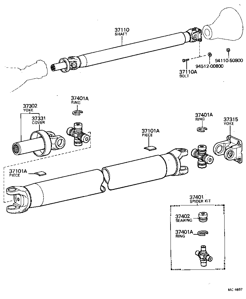  CRESSIDA |  PROPELLER SHAFT UNIVERSAL JOINT