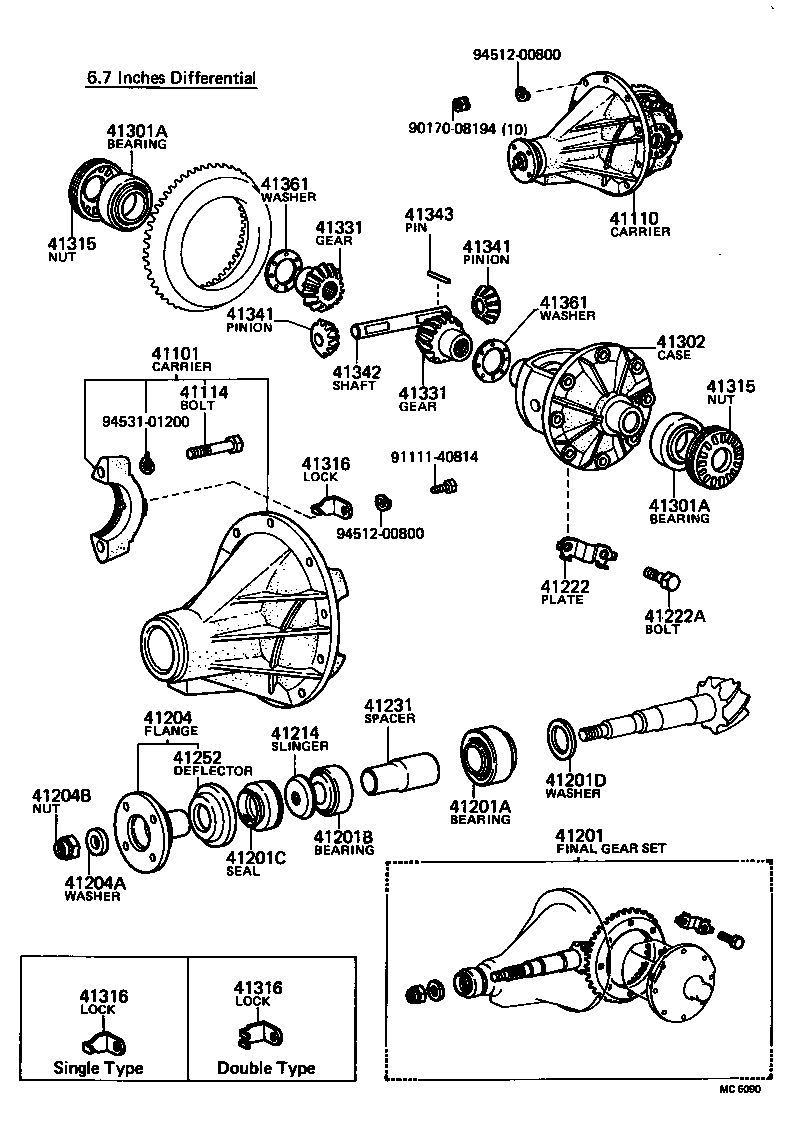  CARINA |  REAR AXLE HOUSING DIFFERENTIAL