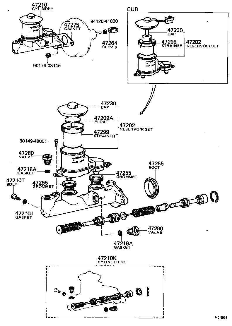  TERCEL |  BRAKE MASTER CYLINDER